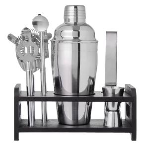 Silver 7 Piece Bar Set