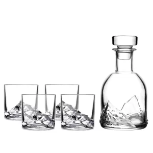 Whiskey Decanter & 4 Glasses