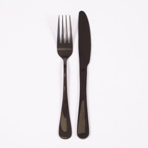 Black Cutlery Knife And Fork