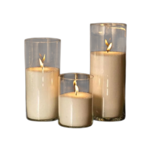 White Sand Candles set of three