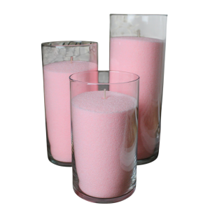 Pink Sand Candles Set of Three