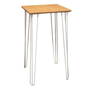 Hair Pin Bar Table White Legs