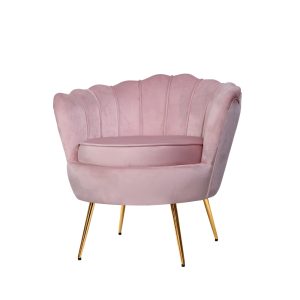 Clamshell Armchair in Pink