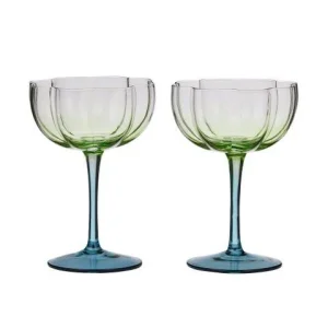 Blue Tulip Cocktail Glass
