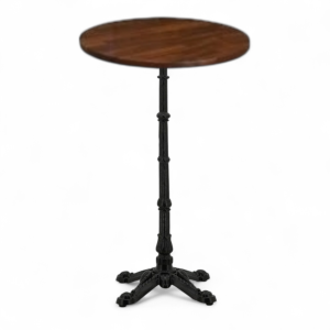 Bar table Parisian style with a walnut wooded table top