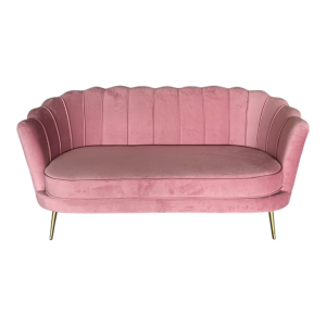 Pink clamshell sofa