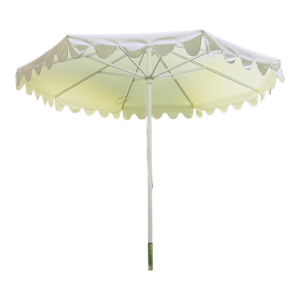 Scalloped Umbrella White